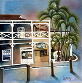Lenny Come Back Pioneer Inn watercolor and gouache on paper 2020.