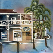 Lenny Come Back Pioneer Inn watercolor and gouache on paper 2020.